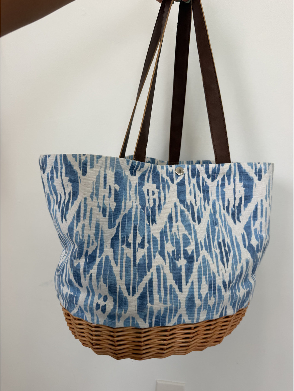 Picnic time Moroccan Wicker Basket women's handbag beach bag